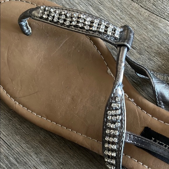 Silver Rhinestone Sandals - Picture 2 of 3
